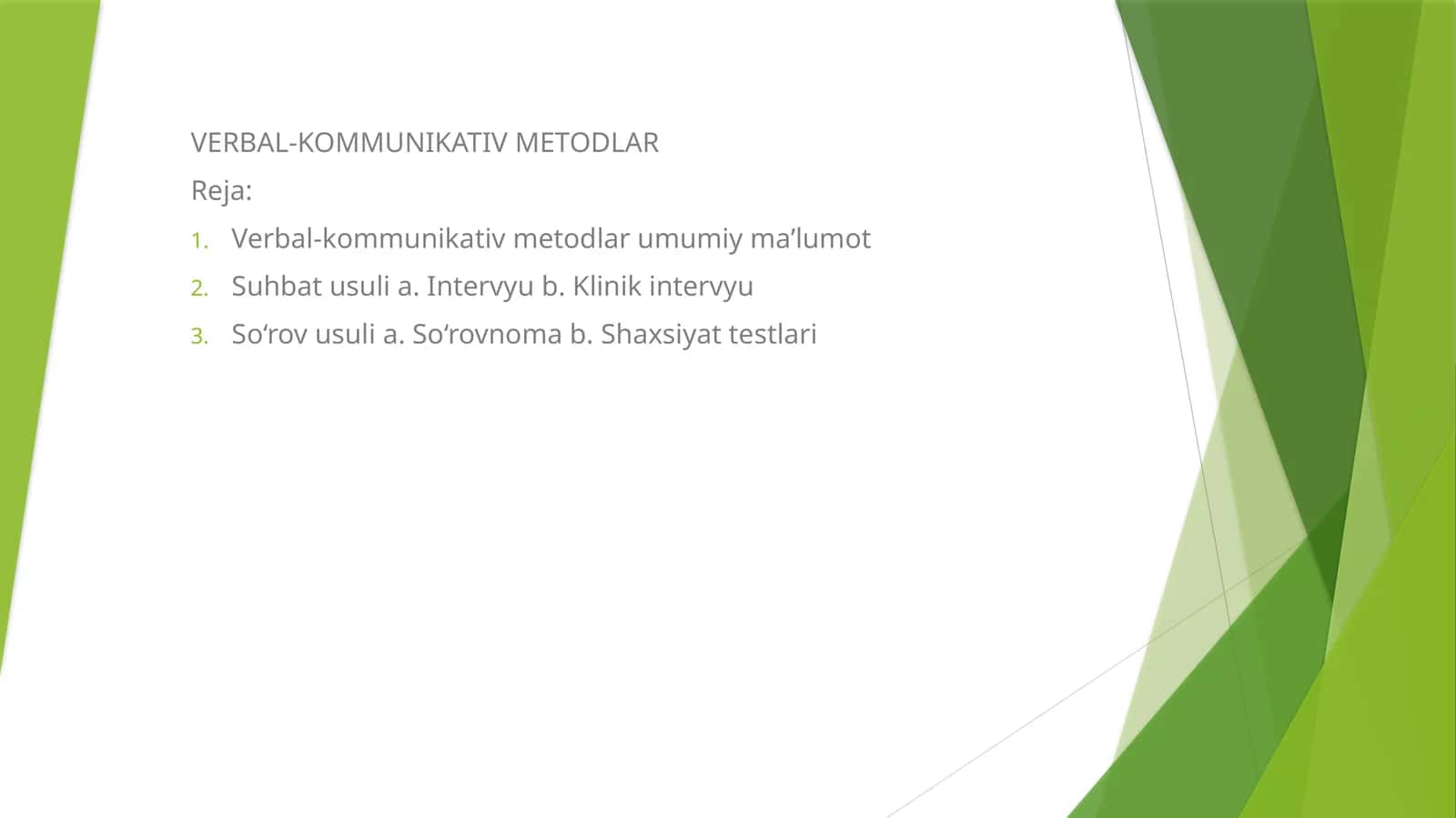 Verbal-kommunikativ metodlar