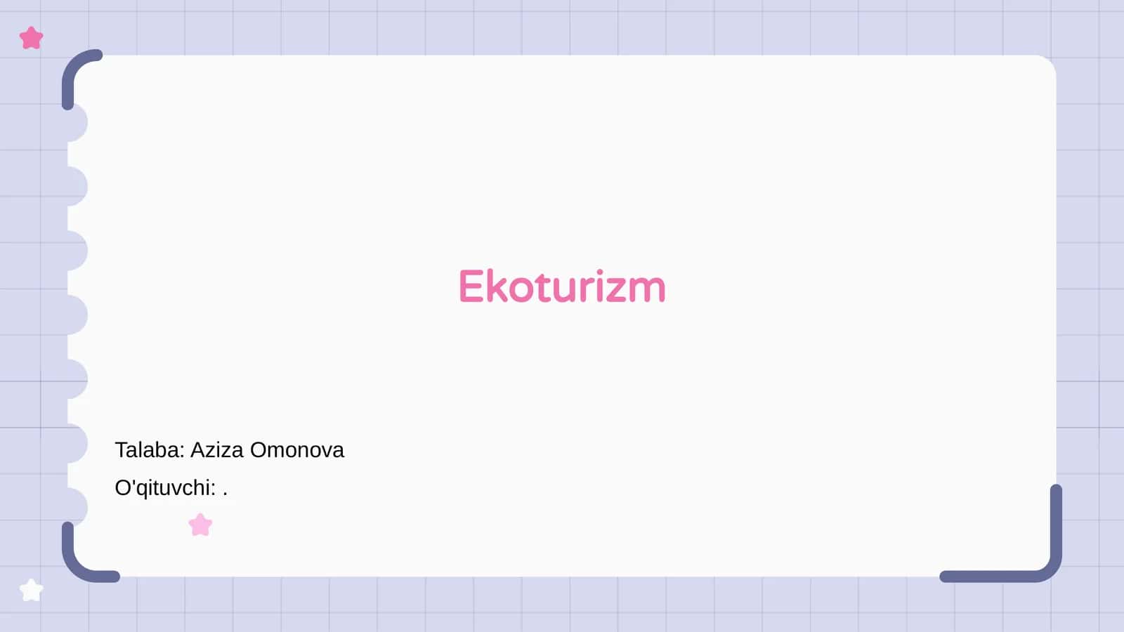 Ekoturizm