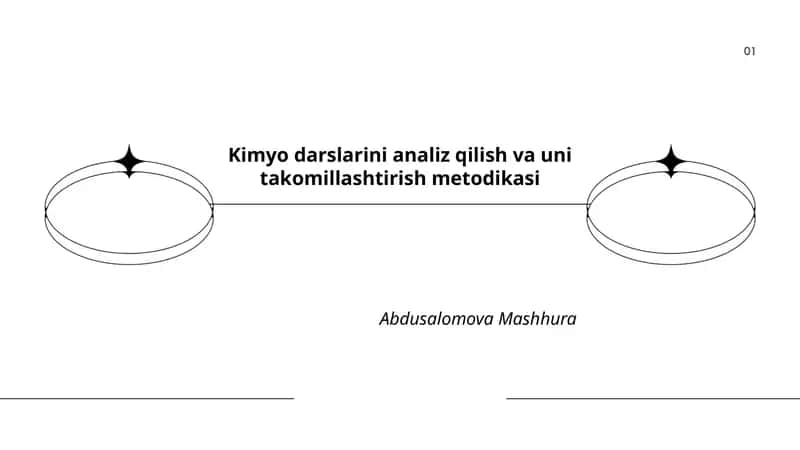 Kimyo darslarini analiz qilish va uni takomillashtirish metodikasi