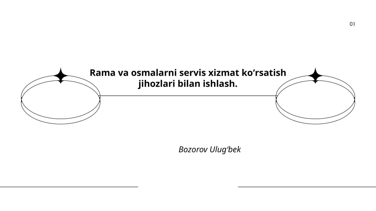 Rama va osmalarni servis xizmat koʻrsatish jihozlari bilan ishlash
