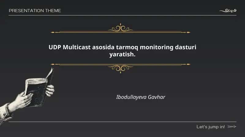 UDP Multicast asosida tarmoq monitoring dasturi yaratish