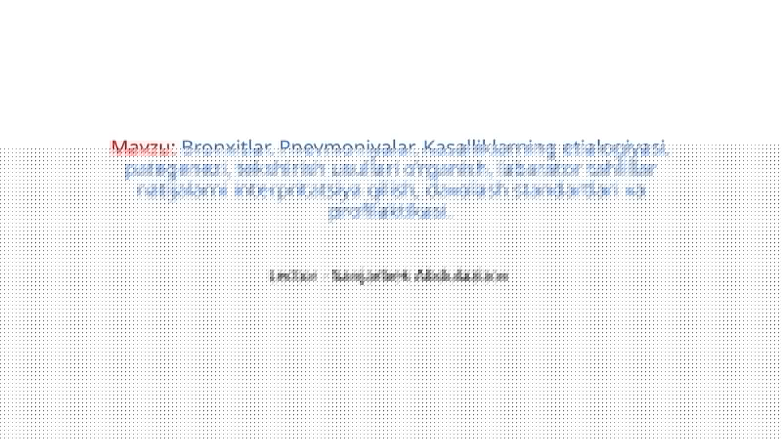 O’tkir bronxit
