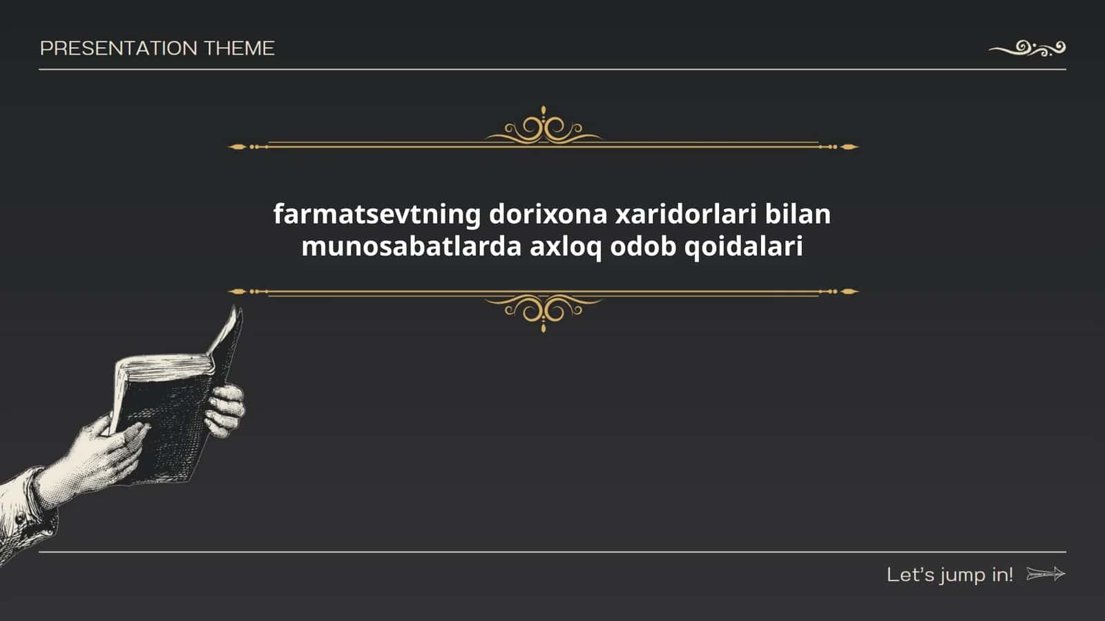 Farmatsevtning dorixona xaridorlari bilan munosabatlarda axloq odob qoidalari