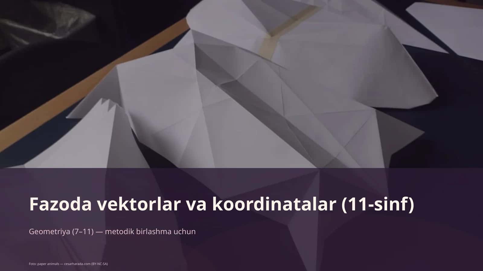 Fazoda vektorlar va koordinatalar (11-sinf)