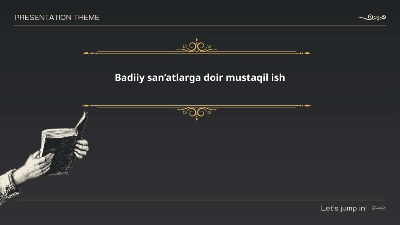Badiiy san'atlarga doir mustaqil ish