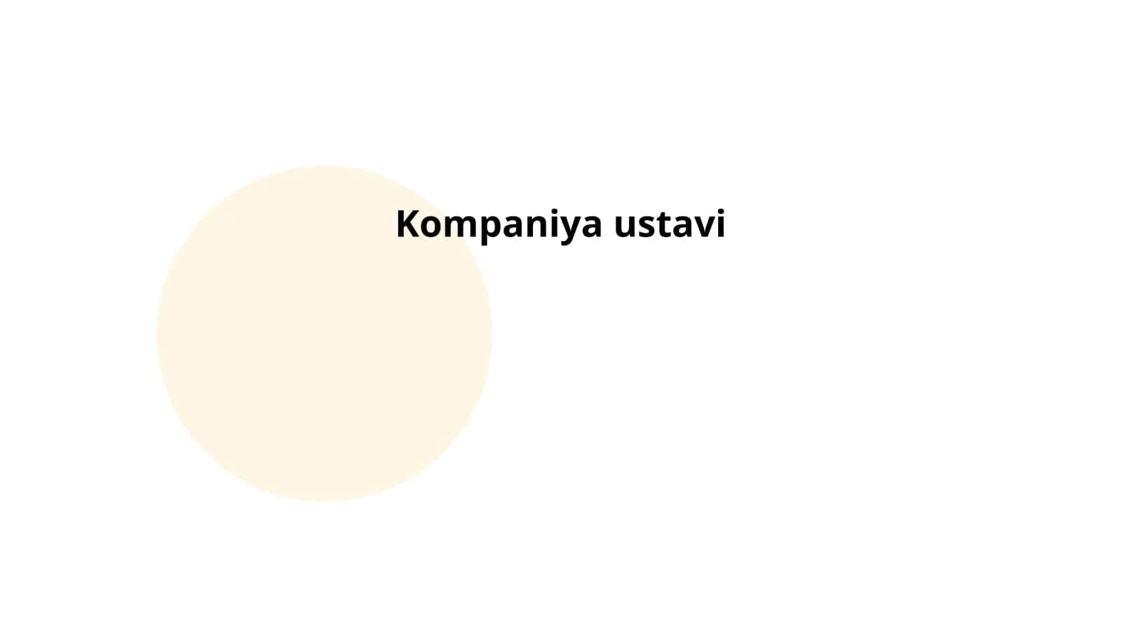 Kompaniya ustavi