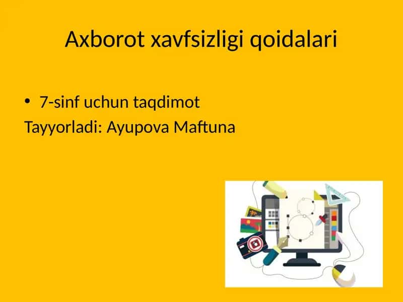 Axborot xavfsizligi qoidalari