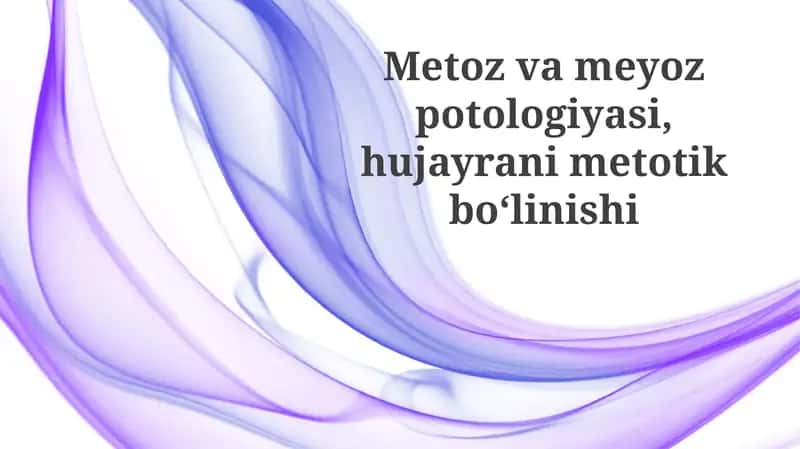 Mitoz va Meyozning Patologiyasi