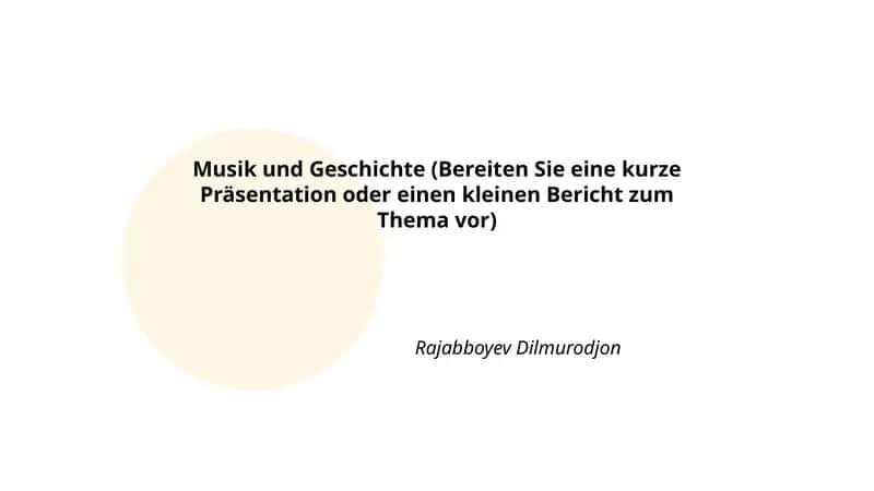 Musik und Geschichte