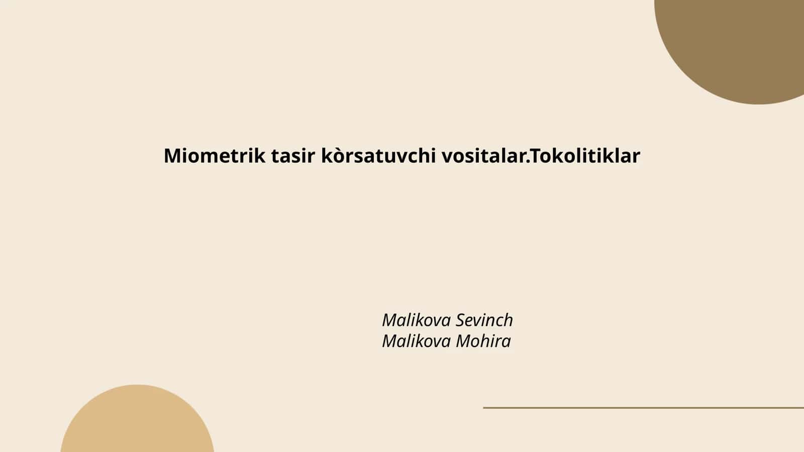 Miometrik tasir kòrsatuvchi vositalar