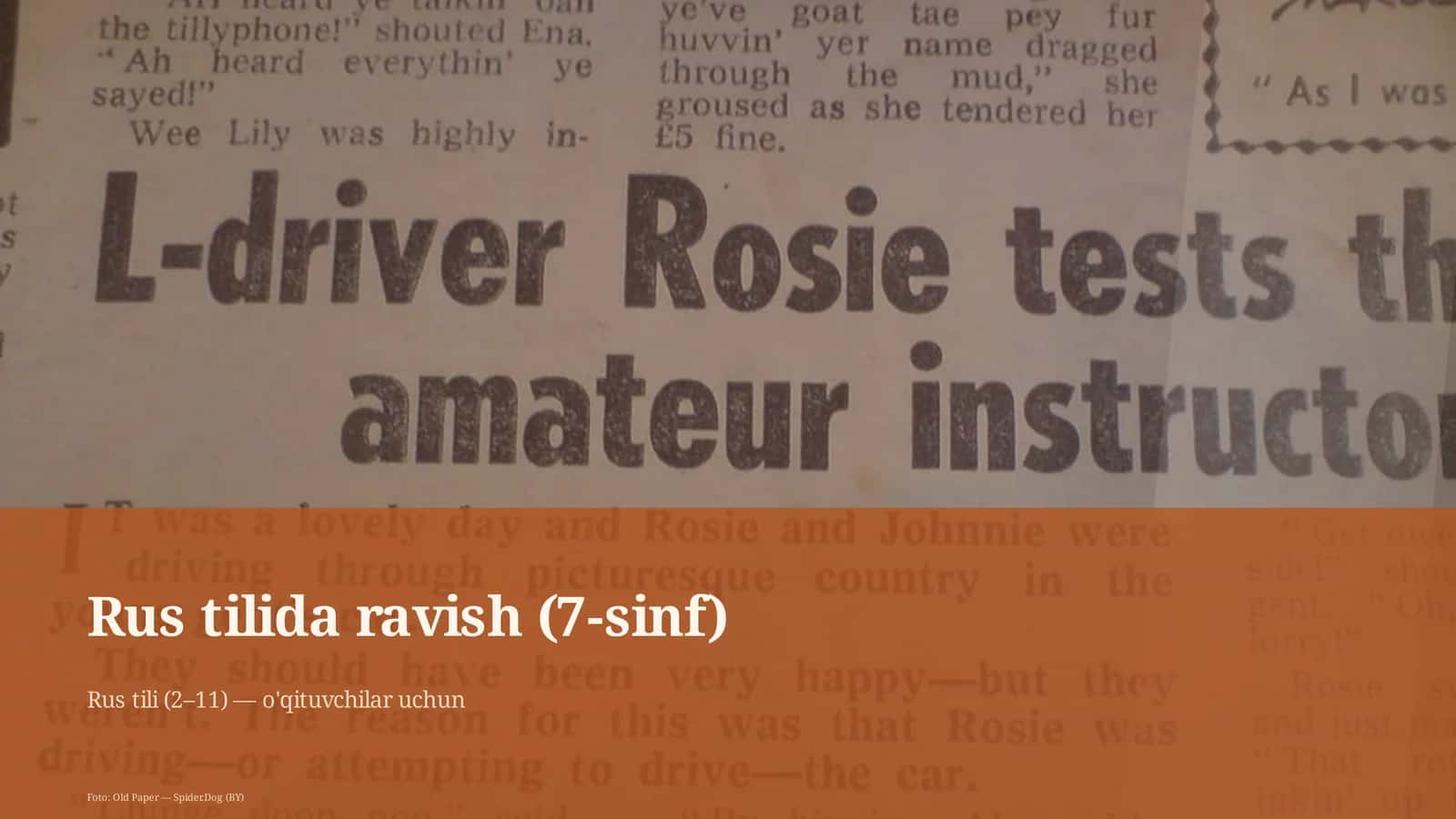 Rus tilida ravish (7-sinf)