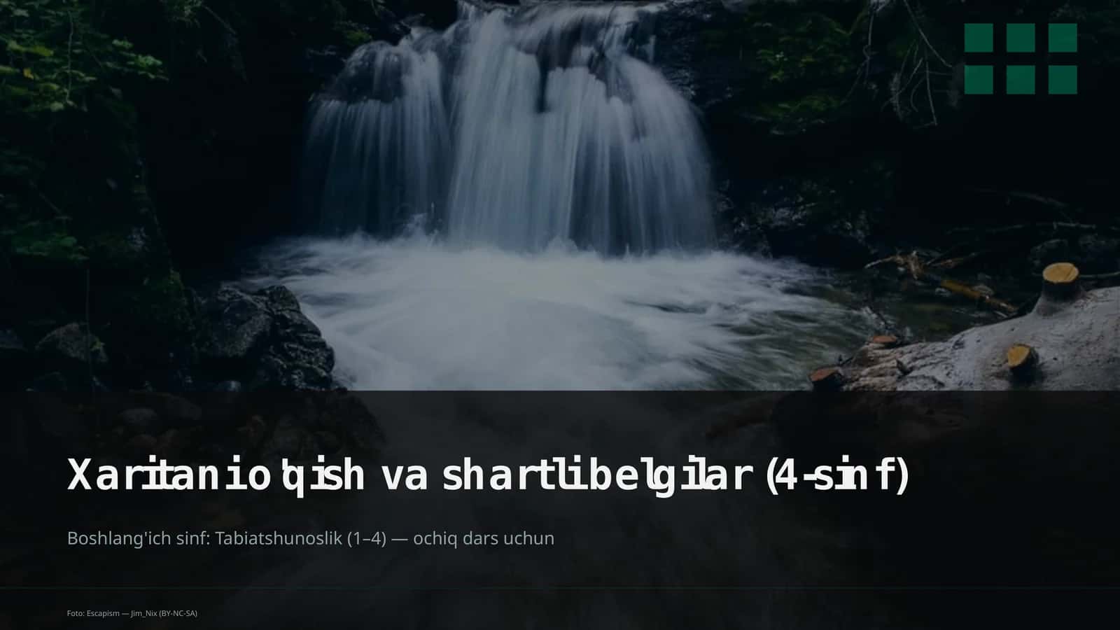 Xaritani o'qish va shartli belgilar (4-sinf)