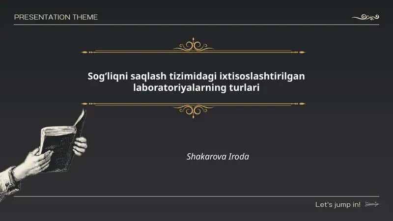 Sogʻliqni saqlash tizimidagi ixtisoslashtirilgan laboratoriyalarning turlari