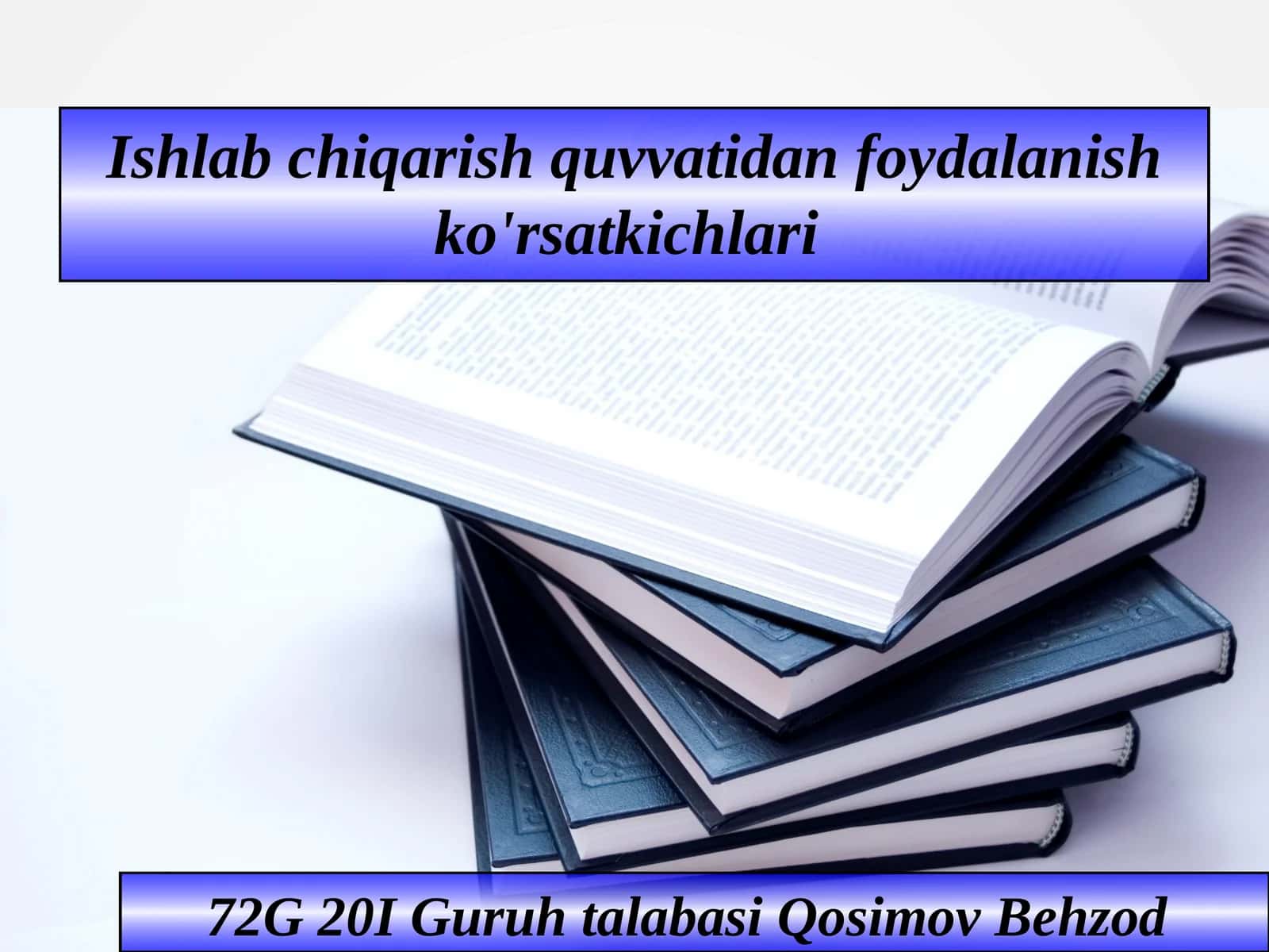 Ishlab chiqarish quvvatidan foydalanish ko'rsatkichlari