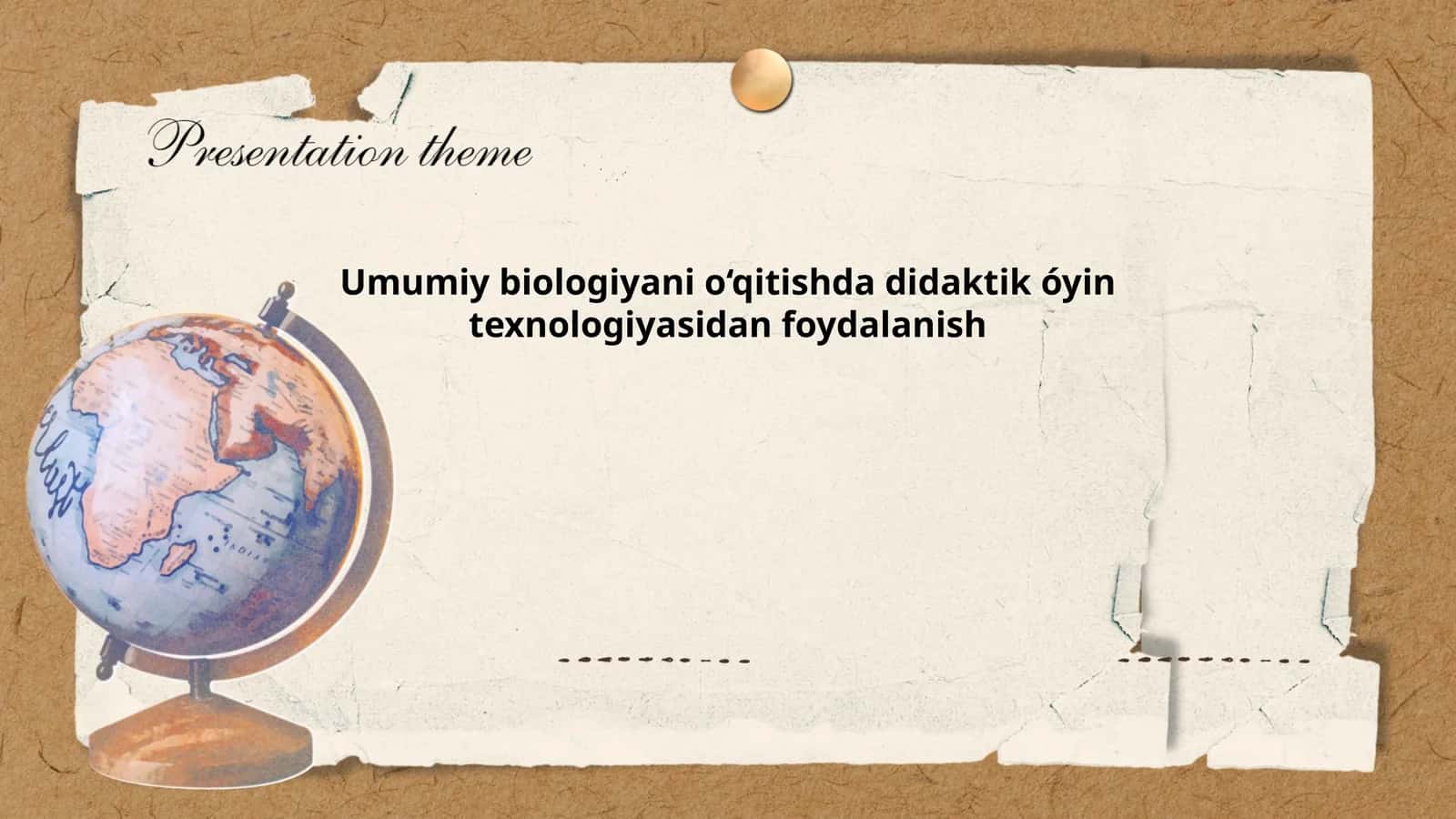 Umumiy biologiyani o‘qitishda didaktik óyin texnologiyasidan foydalanish