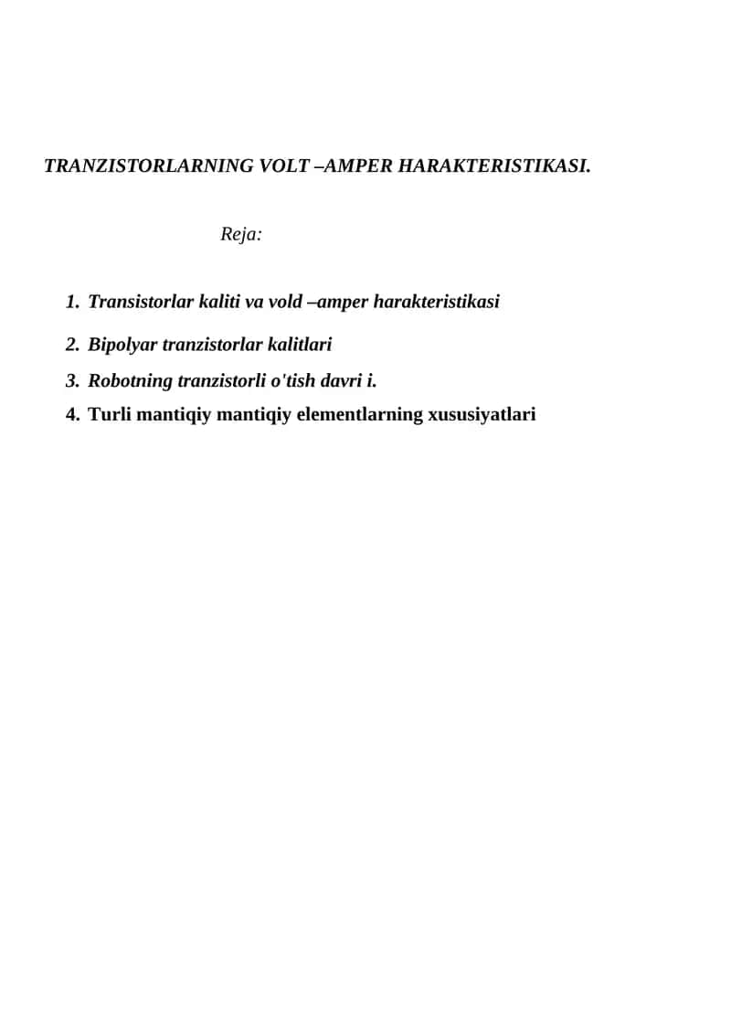 Tranzistorlar