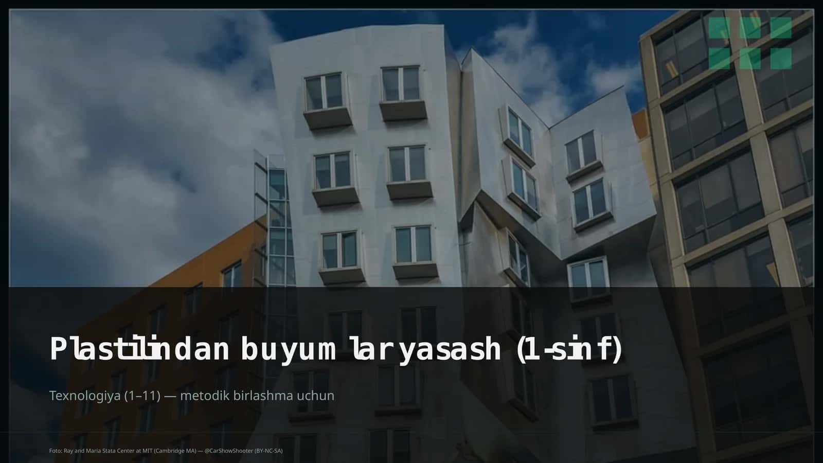 Plastilindan buyumlar yasash (1-sinf)