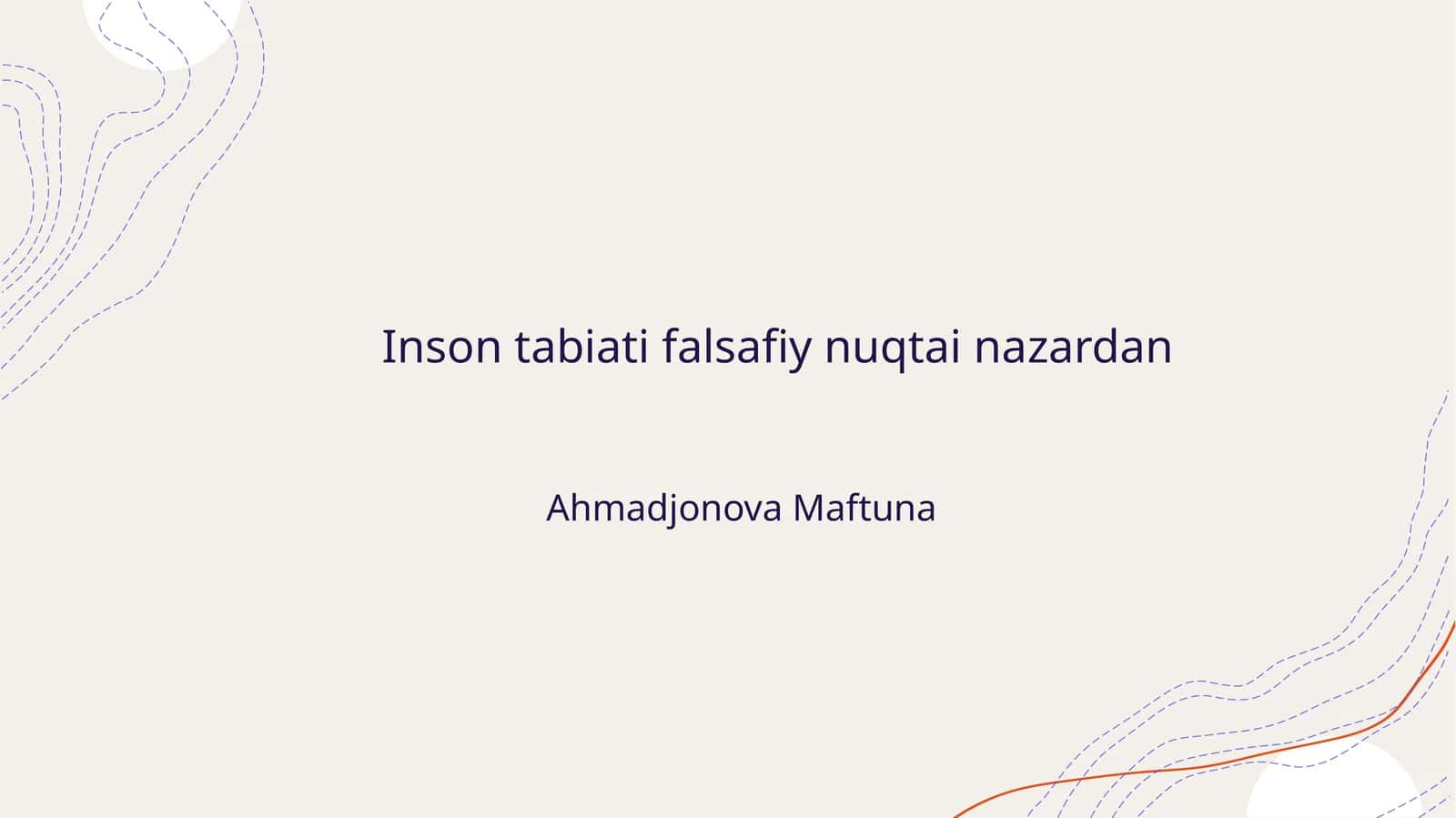 Inson tabiati falsafiy nuqtai nazardan