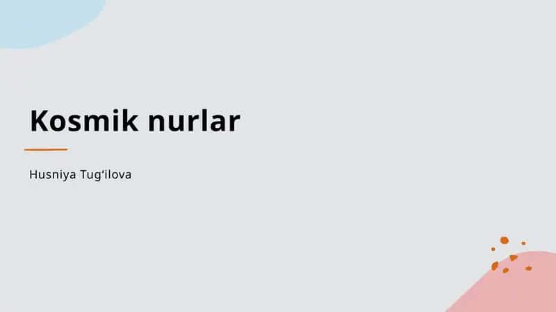 Kosmik nurlar