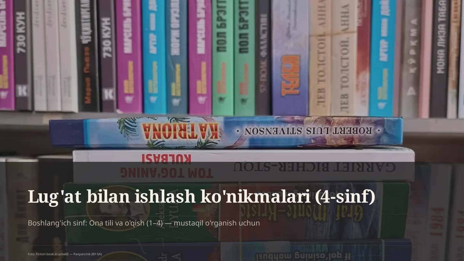 Lug'at bilan ishlash ko'nikmalari (4-sinf)