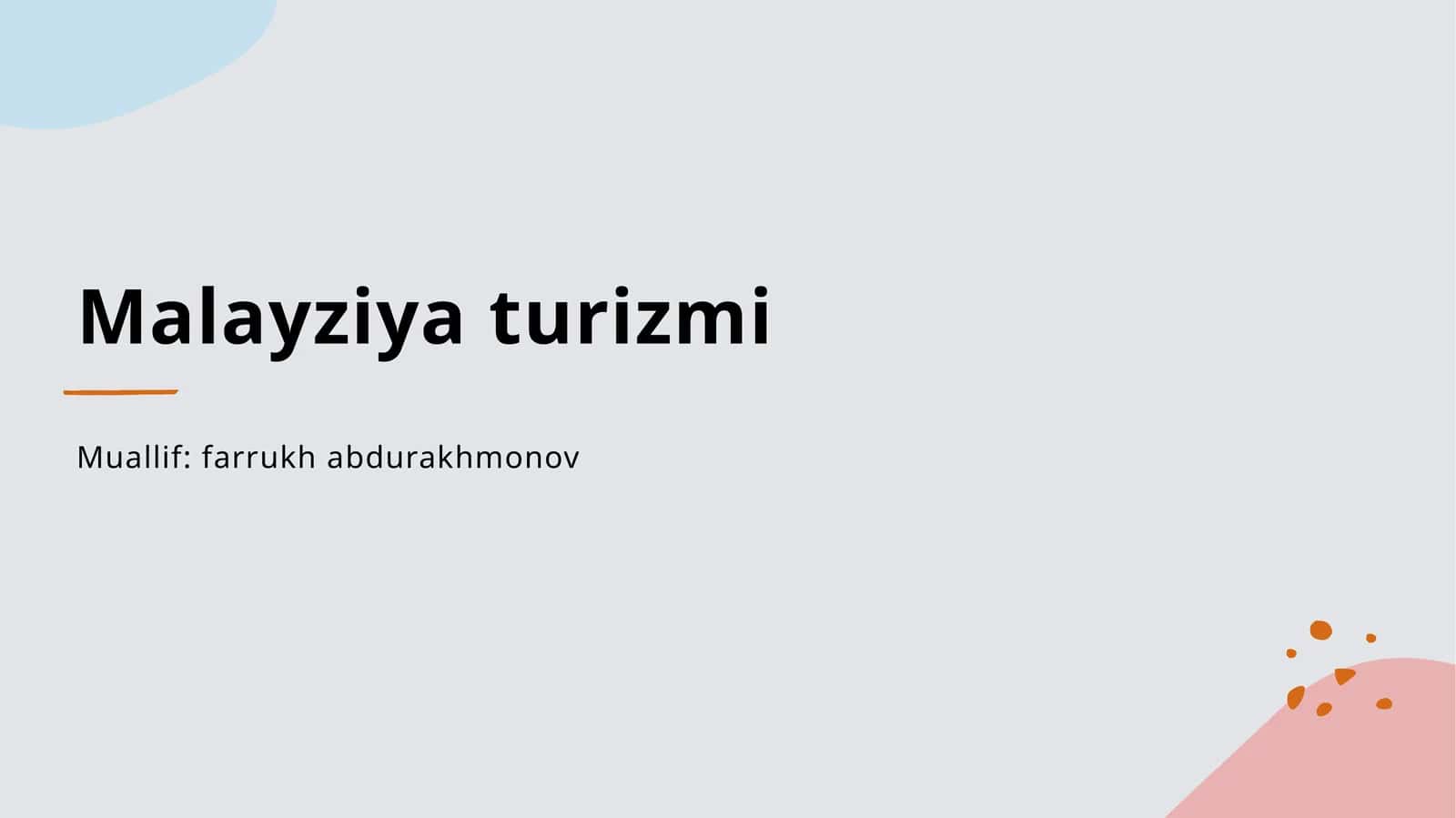 Malayziya turizmi