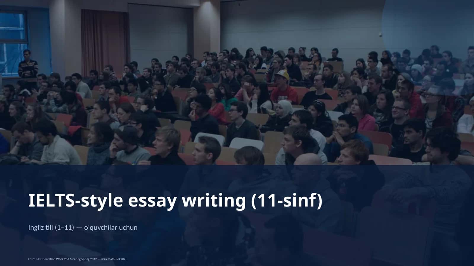 IELTS-style essay writing (11-sinf)