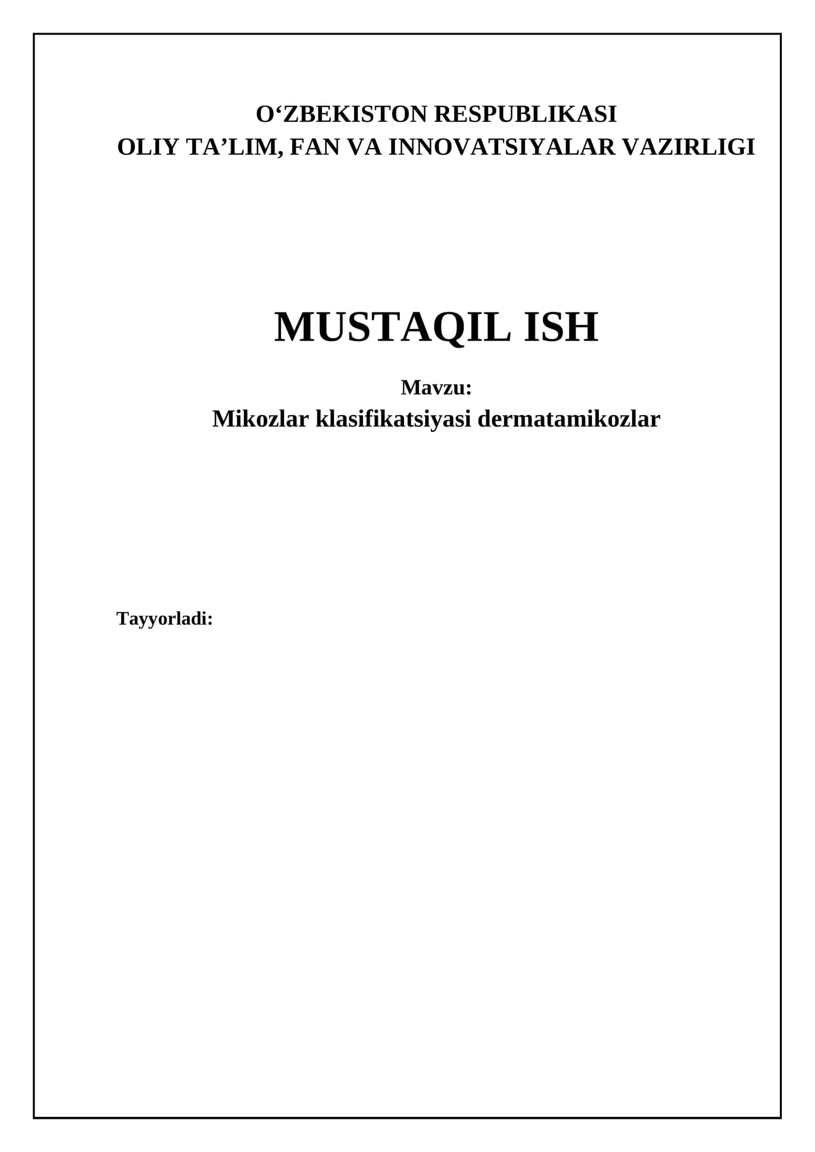 Dermatofitozlar: Ta'rif, Etiologiya va Turlari