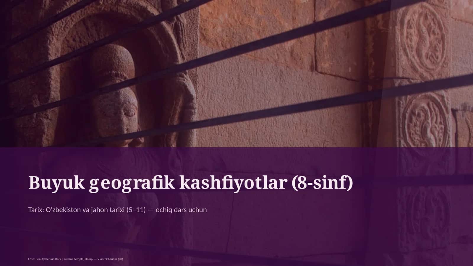 Buyuk geografik kashfiyotlar (8-sinf)