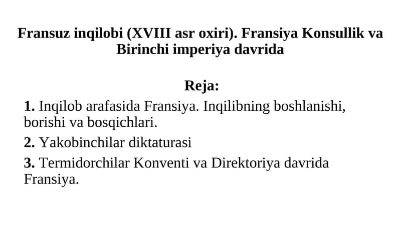 Fransuz inqilobi (XVIII asr oxiri)