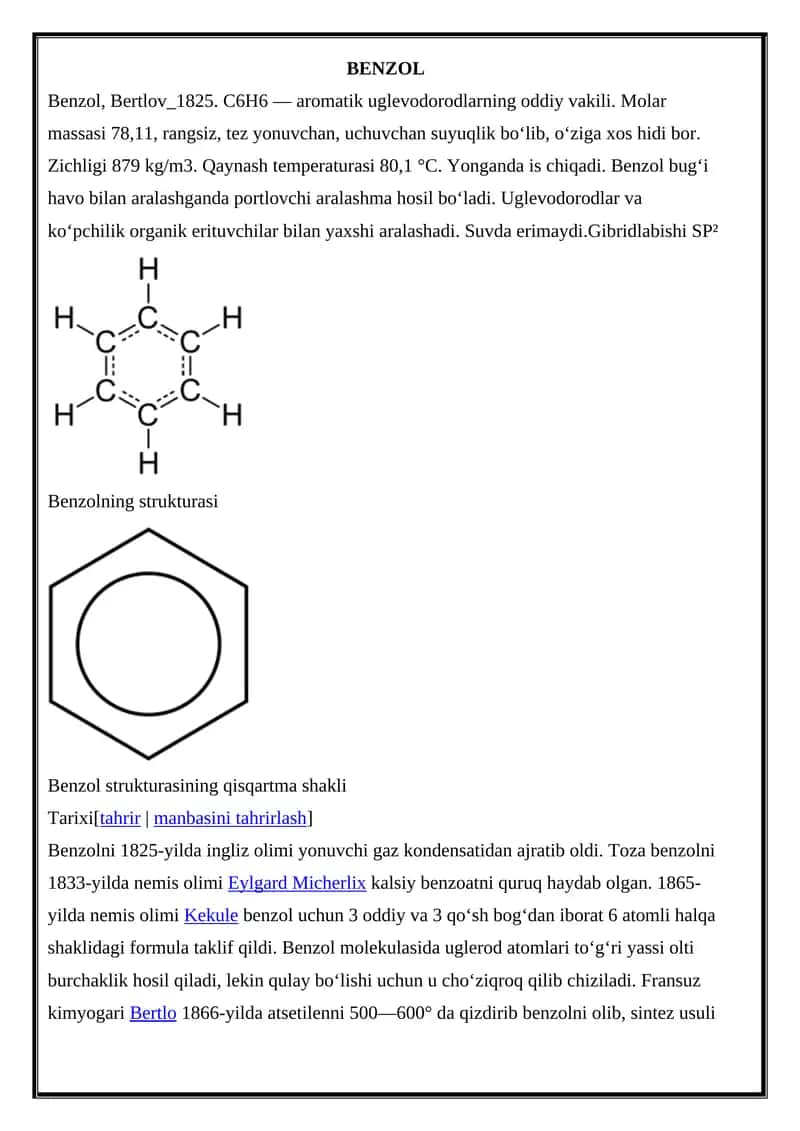 Benzol