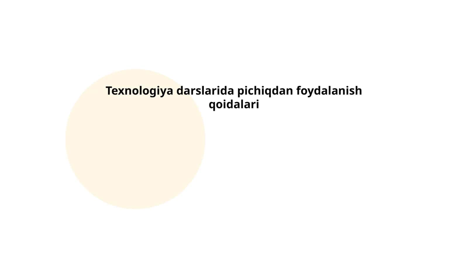 Pichoqni tutuvchi texnikalar