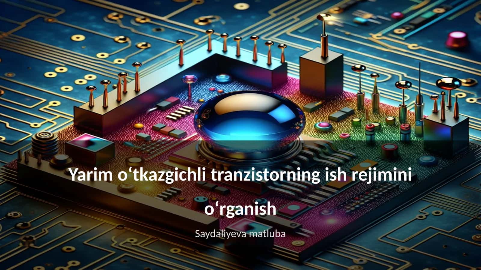Yarim o‘tkazgichli tranzistorning ish rejimini o‘rganish