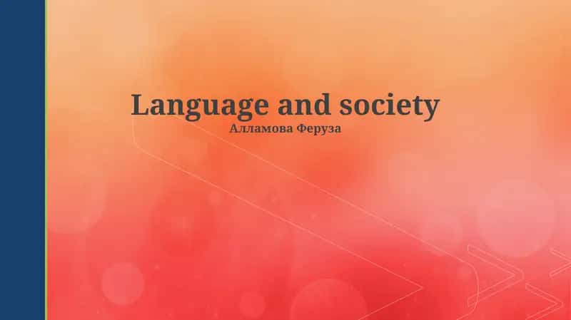 Language and Society