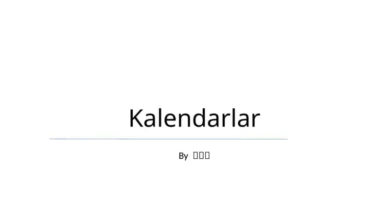 Kalendarlar