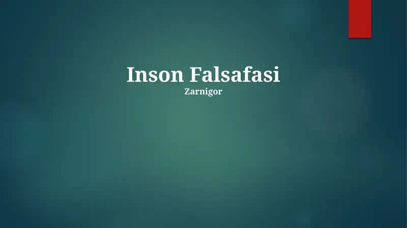 Inson Falsafasi