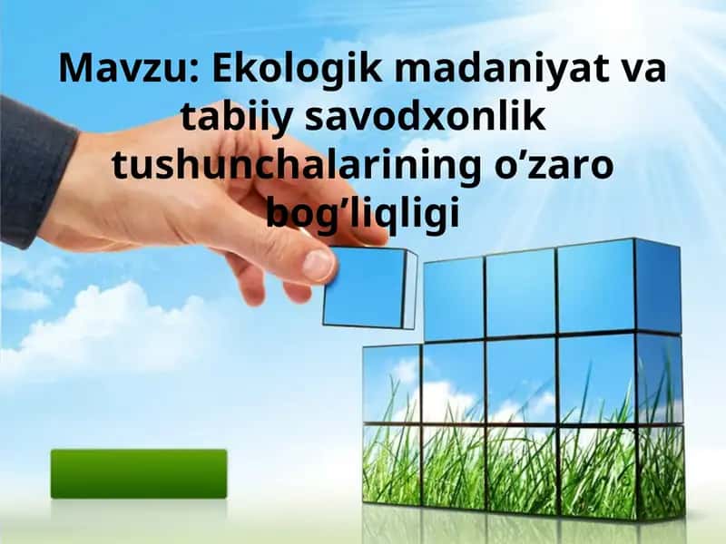 Ekologik madaniyat va tabiiy savodxonlik tushunchalarining o’zaro bog’liqligi