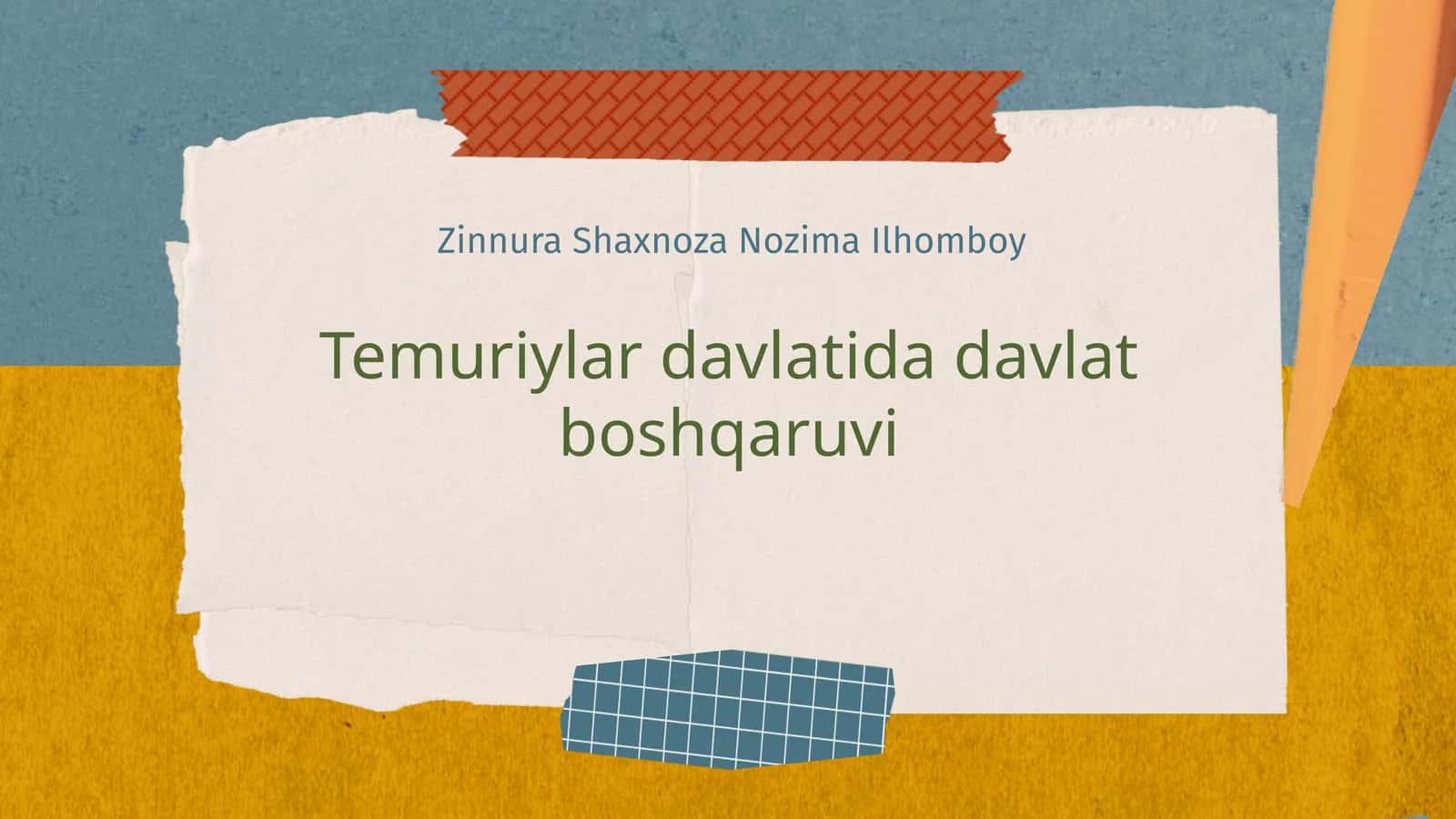 Temuriylar davlatida davlat boshqaruvi