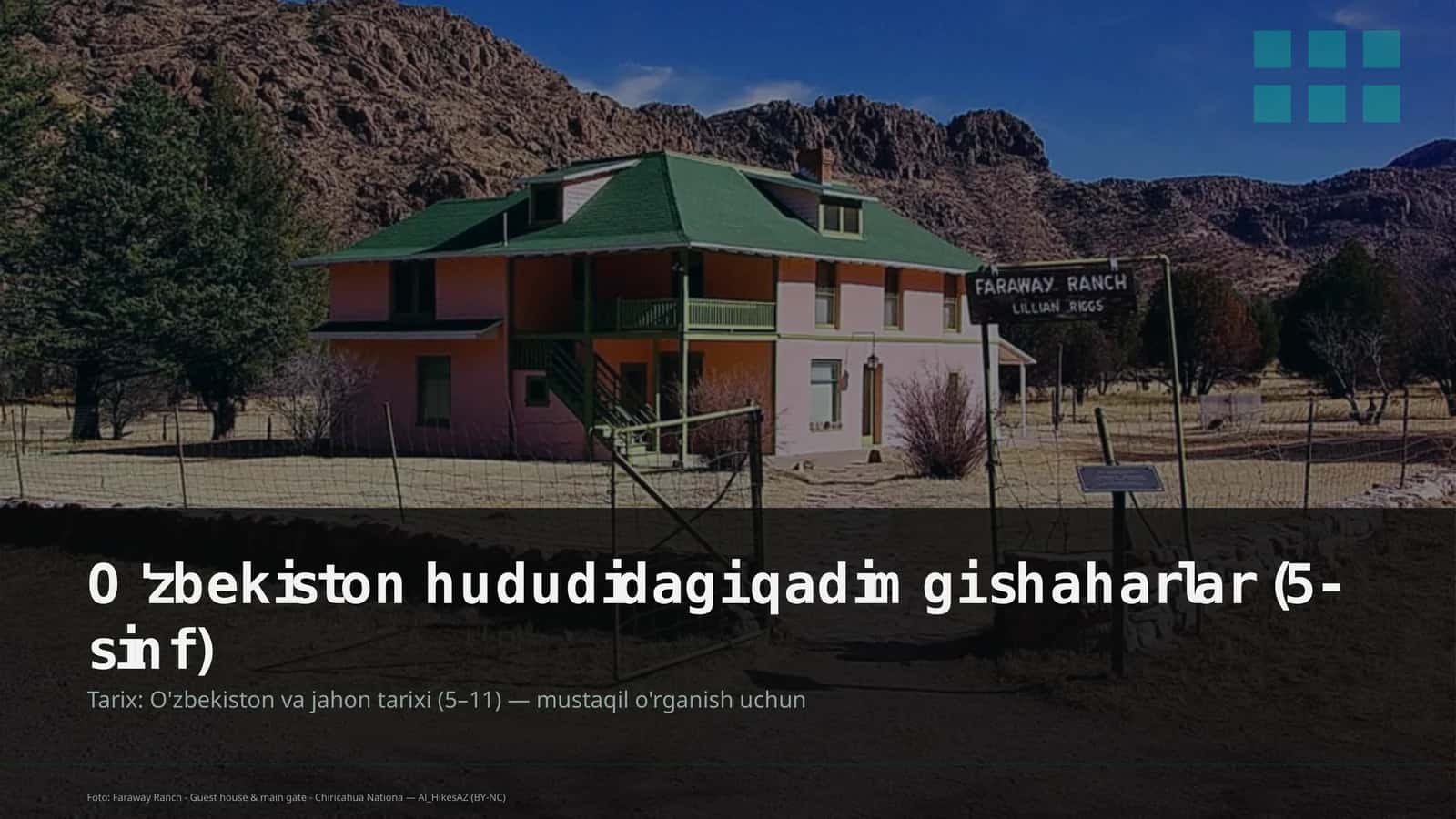 O'zbekiston hududidagi qadimgi shaharlar (5-sinf)