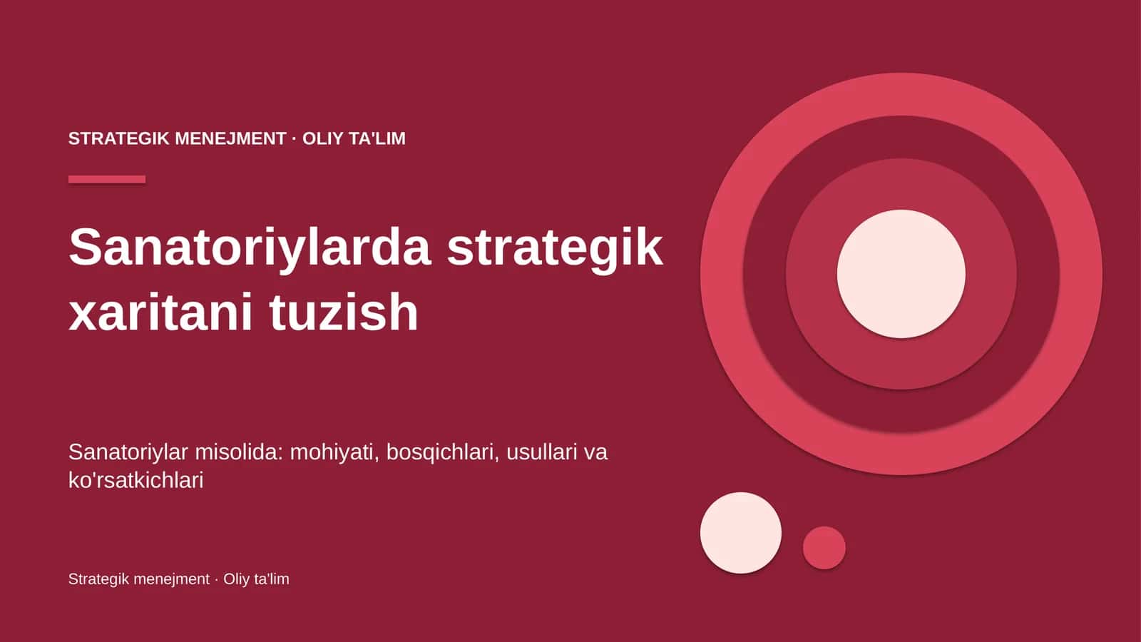 [Sanatoriylarda strategik xaritani tuzish]