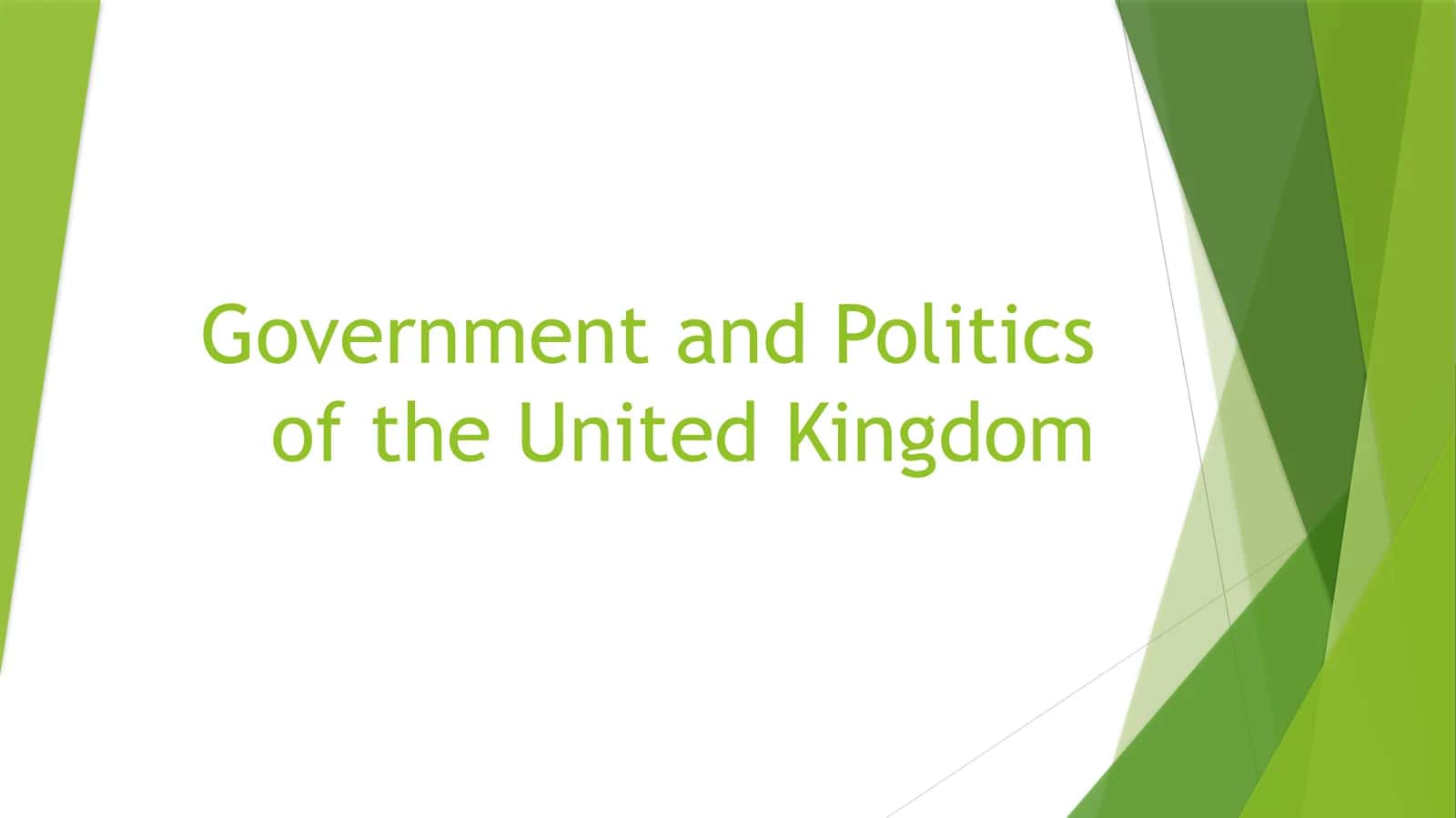 Government and Politics of the United Kingdom