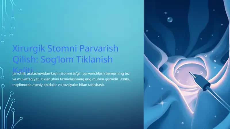 Xirurgik Stomni Parvarish Qilish
