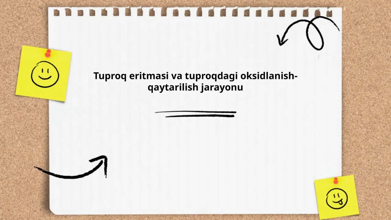 Tuproq eritmasi va tuproqdagi oksidlanish-qaytarilish jarayonu