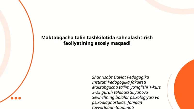 Bolalar psixologiyasi va psixodiagnostikasi
