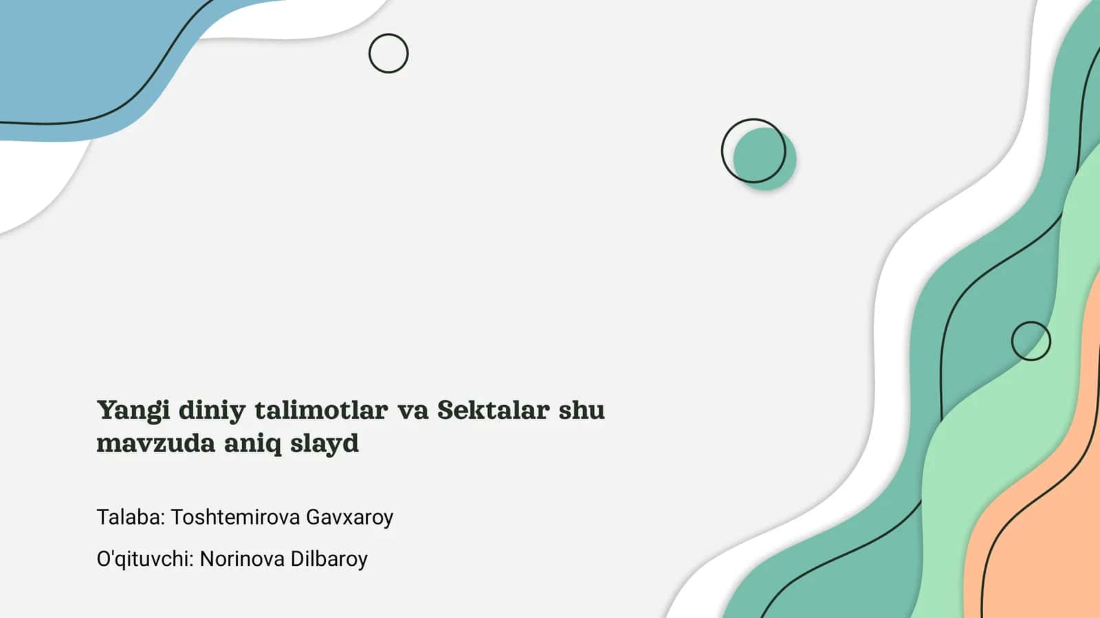 Yangi diniy talimotlar va Sektalar