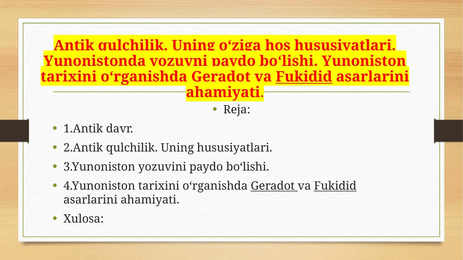 Antik qulchilik va yunoniston tarixi