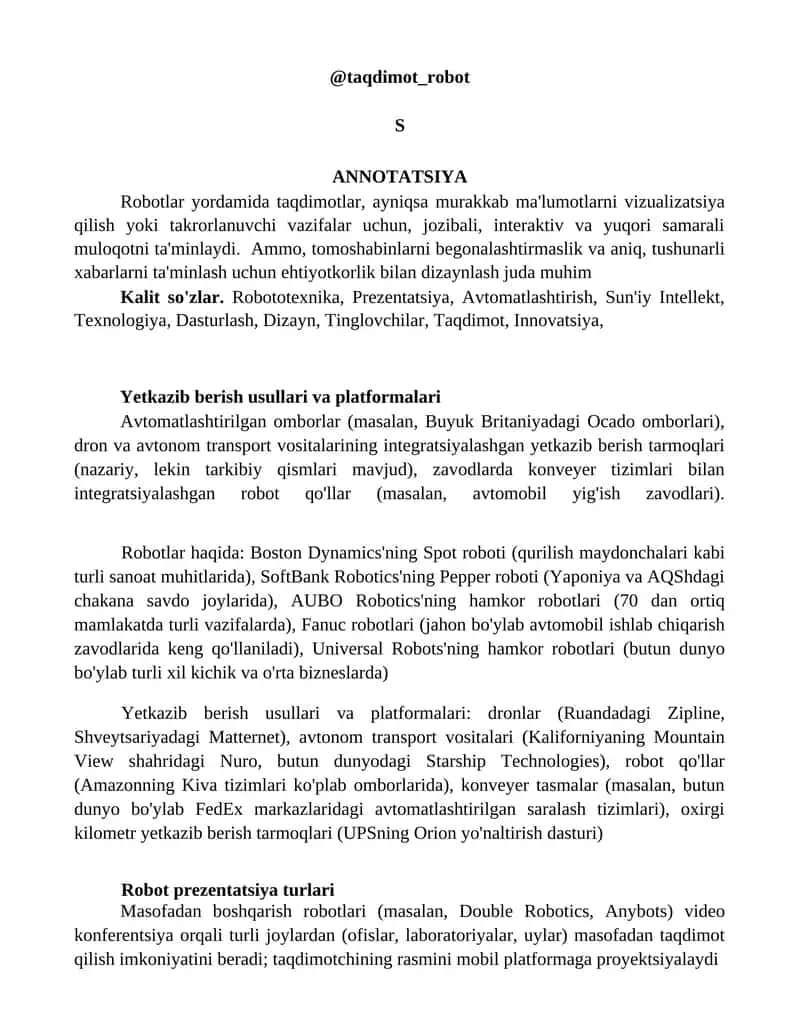 Avtomatlashtirilgan Omborlar