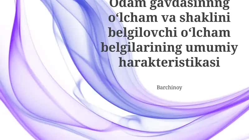 Antropometriya va ergonomika