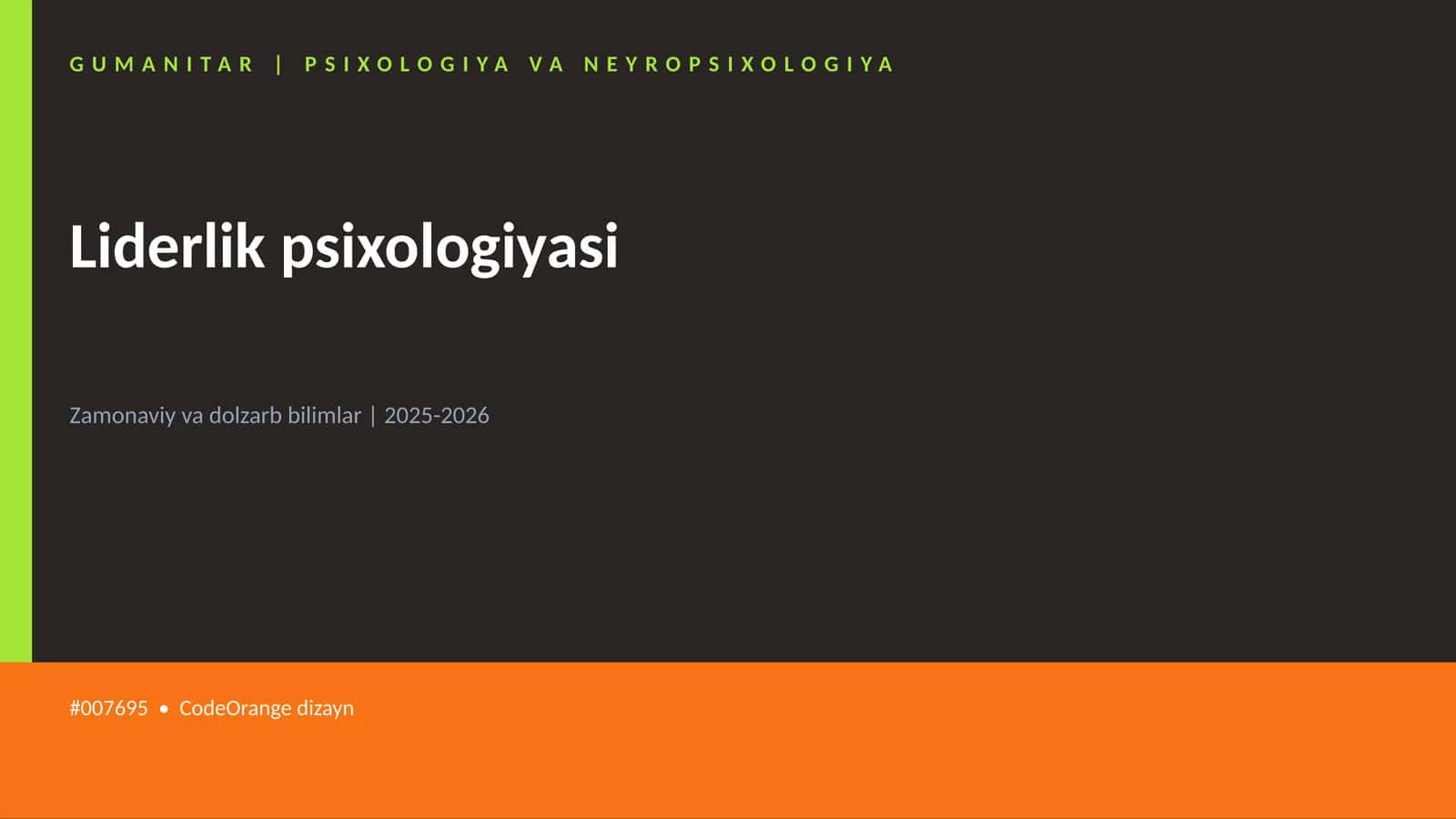 Liderlik psixologiyasi