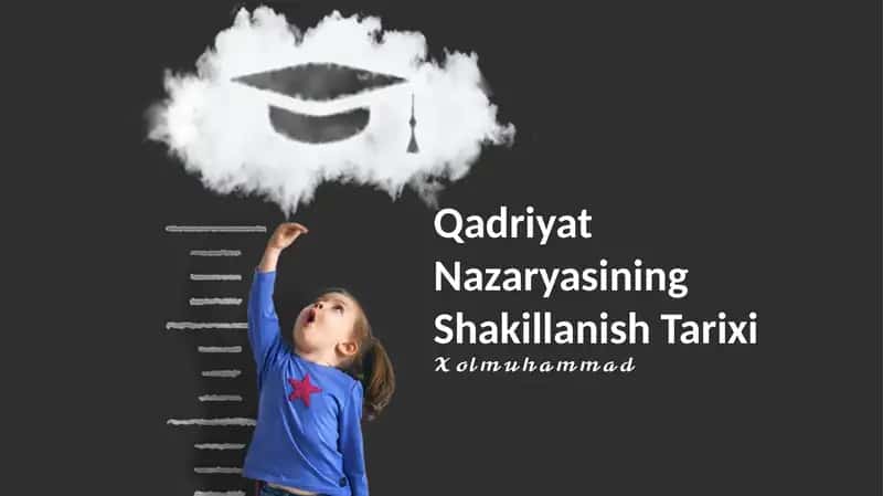 Qadriyat Nazaryasining Shakillanish Tarixi