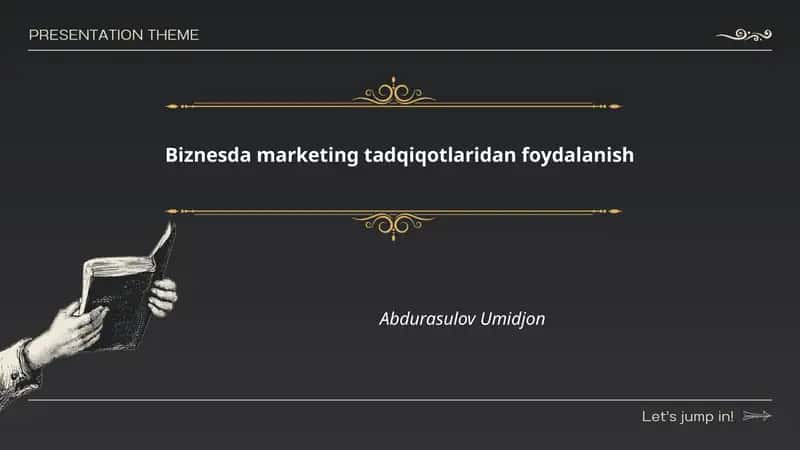 Biznesda marketing tadqiqotlaridan foydalanish